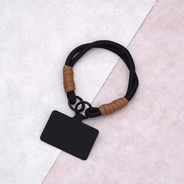 雙線素繩&times;手機腕帶掛繩&times;黑色