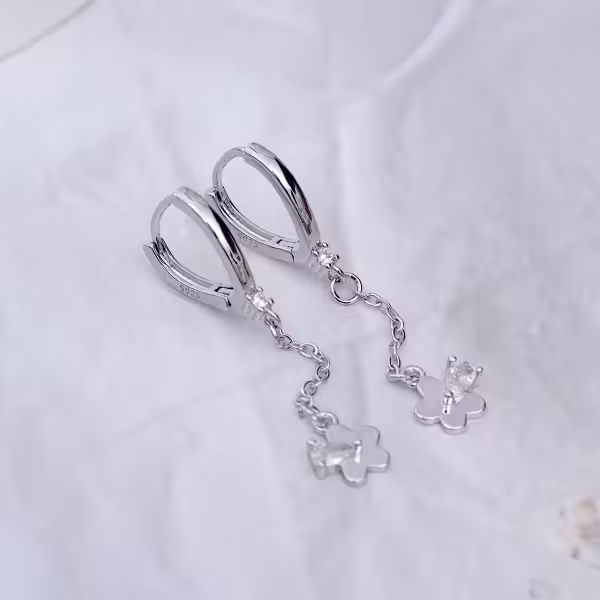 925銀針&times;小花晶鑽&times;耳扣