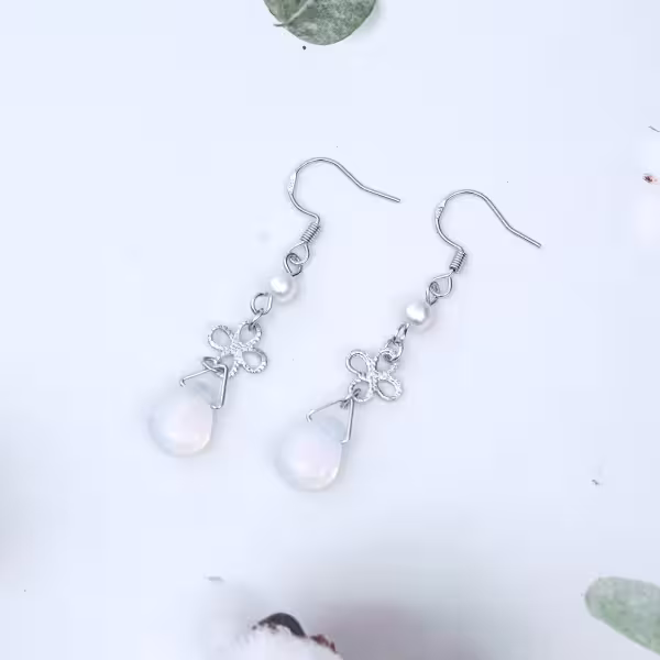 925銀針&times;中國結水滴&times;耳勾