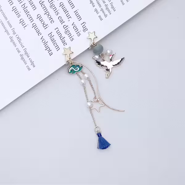 浮雲仙鶴&times;不對稱三角耳夾
