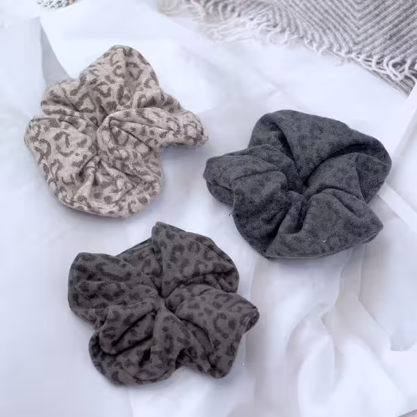 復古絨布豹紋&times;大腸髮束&times;共三色