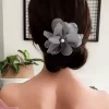 柔絲花朵×鐵絲髮帶×中性灰-第2張
