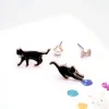 黑貓與領結珍珠×單邊四套件耳環組-第2張