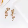 珍珠粉紅鶴×三角耳夾-第3張