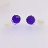 晶彩小圓珠×U型耳夾×藍紫-第3張