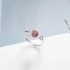 925銀飾×莓晶小貓咪×開口戒指-第2張
