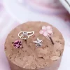 櫻花星星之翼×單邊四套件耳環組-第1張