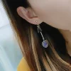 紫晶裙亮片愛心×不對稱螺旋耳夾-第3張
