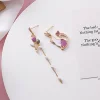 幻紫氣球貓咪×不對稱吊墜耳環-第4張