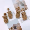 棕熊絨毛愛心×螺旋耳夾-第3張