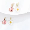 小雞與荷包蛋×不對稱吊墜耳環-第4張