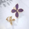 紫丁花×不對稱三角耳夾-第1張