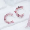 粉紅碎晶×耳釘-第1張
