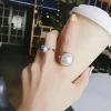 冷淡系大小珍珠×二套件開口戒指-第2張