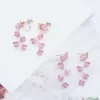 迷人的粉紅碎花×螺旋耳夾-第4張