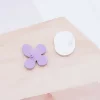 紫花與蓮藕×不對稱吊墜耳環-第6張