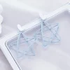 小愛心立體線條星星×吊墜耳環-第1張