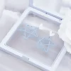 小愛心立體線條星星×吊墜耳環-第3張