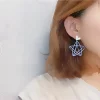 小愛心立體線條星星×吊墜耳環-第2張