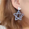 小愛心立體線條星星×吊墜耳環-第6張