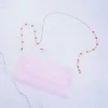 粉橘甜甜圈晶鑽×無線耳機眼鏡口罩防丟項鍊-第2張