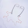 粉橘甜甜圈晶鑽×無線耳機眼鏡口罩防丟項鍊-第3張