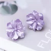 貝殼紫花×吊墜耳環-第1張