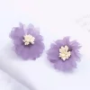 紫色野牡丹×吊墜耳環-第1張