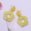 檸黃青綠小花朵×吊墜耳環-第4張