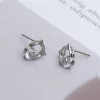 925銀針×淘氣晶鑽小貓咪×吊墜耳環-第5張