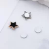 黑星星玫瑰金框×磁吸耳夾/口罩裝飾小物-第4張