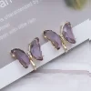 紫晶蝴蝶×三角耳夾-第1張