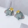 黃花大象×吊墜耳環-第1張