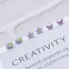 紫花葡萄蝴蝶飛×三套件耳環組-第2張