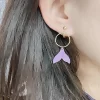 炫紫琉璃美人魚×不對稱吊墜耳環-第3張