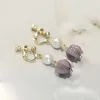 紫花琉璃晶×螺旋耳夾-第4張