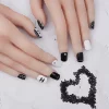 黑白經典時尚亮面&times;穿戴式手指甲片&times;二十四入 -第2張
