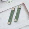 毛線鈕釦×二套件口罩延伸防勒帶×杉綠-第1張