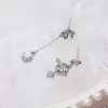 925銀針×閃星掛月×不對稱耳環-第4張
