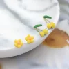 蜜黃×繽紛蝴蝶櫻桃小花 ×四套件耳環組-第3張