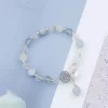 晶球貝殼花藍琉璃×固定式串珠手鍊-第1張