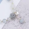 晶球貝殼花藍琉璃×固定式串珠手鍊-第3張