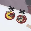黑領結紅月蝙蝠鬼屋×不對稱吊墜耳環-第1張