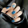 藍蔥晶鑽亮面×穿戴式手指甲片×二十四入 -第6張