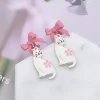 甜美粉櫻小白貓×三角耳夾-第1張