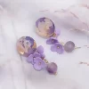 乾燥花瓣金箔紫丁香×吊墜耳環-第2張