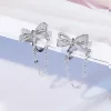 立體滿鑽蝴蝶結×U型耳骨夾-第1張