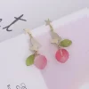 晶透草莓蝴蝶×吊墜耳環-第1張