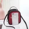 字母撞色皮革×三用多功能背包×紅黑-第3張