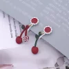 紅櫻桃珍珠×不對稱螺旋耳夾-第1張